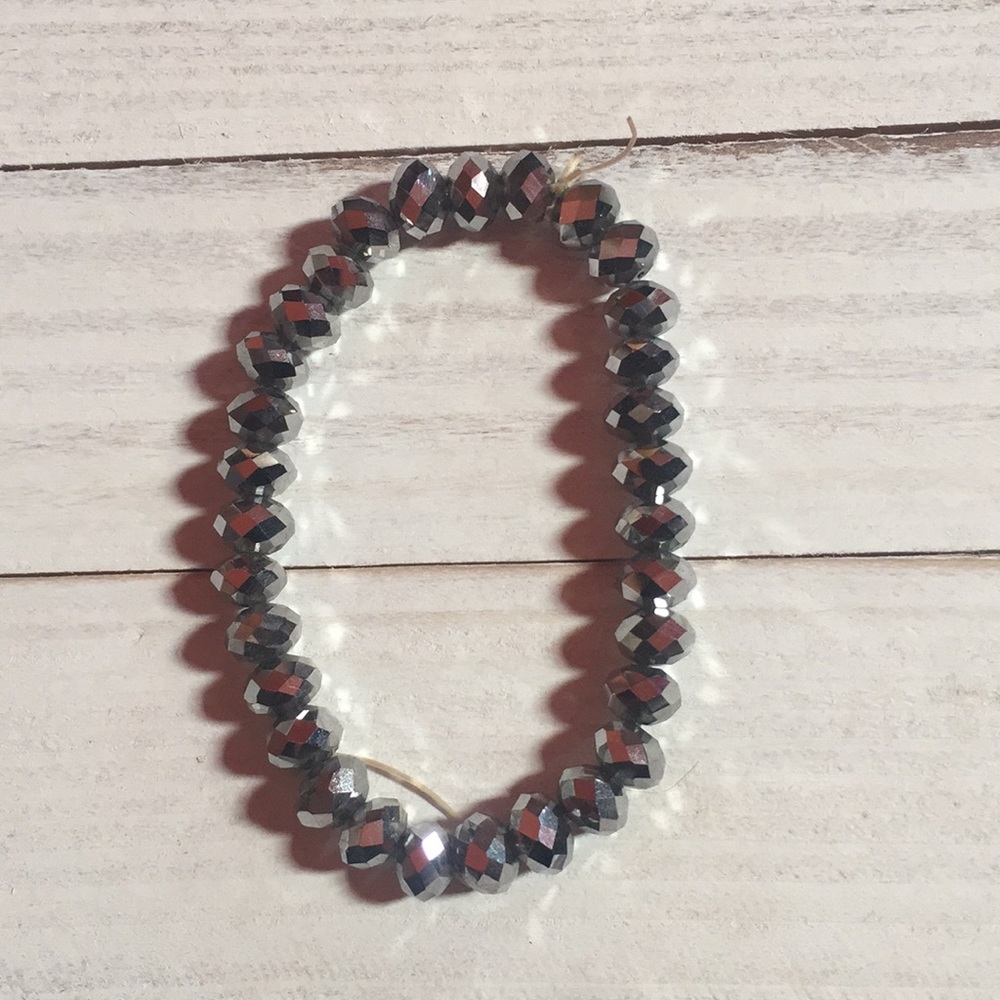 Gunmetal stretchy bracelet